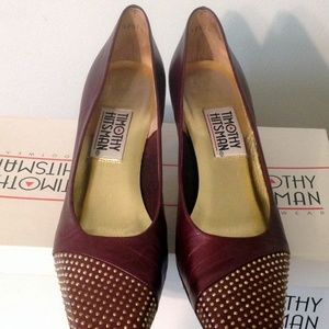 TIMOTHY HITSMAN  8 MEDIUM WINE COLOR SHOES